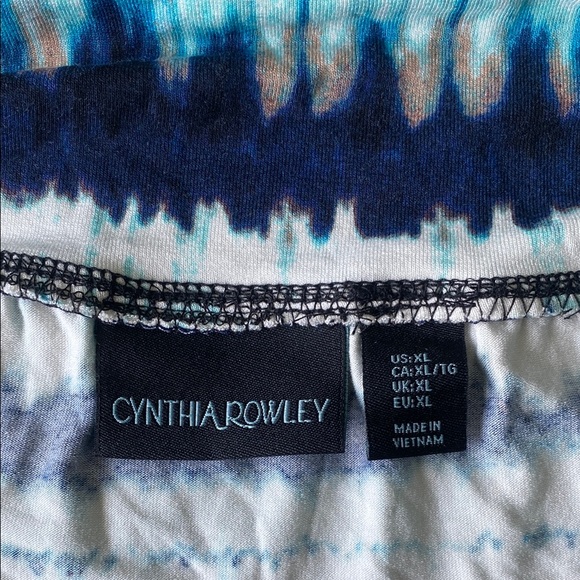Beautiful Cynthia Rowley XL Oceanic Blue Tie-Dye Maxi Skirt - Picture 5 of 5